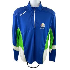 Sunice Sport Sweater 2016 Ryder Cup Mens Medium Blue Super Lite FX 1/4 Zip Golf